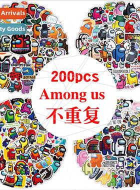 200 pcs Game AmongUs Doodle Stickers Helmet Computer Mug Ele