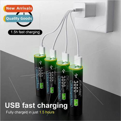 1.5V thium V battery USB rechargeable battery AA constant vo图片