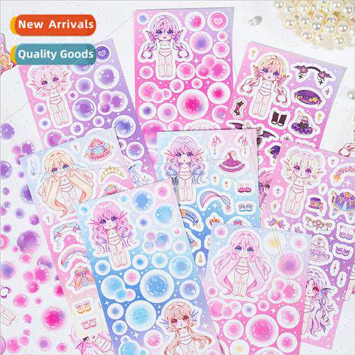 Sticker set Bella dress up show goo card cute girl cartoon d