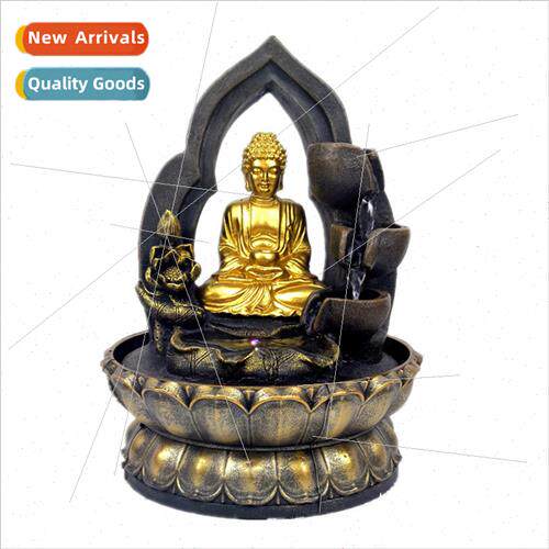 Buddha statue resin crafts flowing water ornaments desktop f