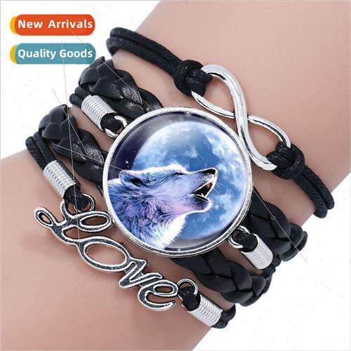 Accessories Vintage Infinity Wolf Bracelet LOVE Letter Moon
