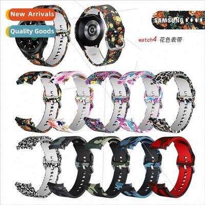 适用 samsung galaxy watch 6/5/4 printed silicone strap offic