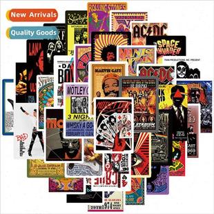 graffiti stickers suitcase car music guitar computer rock