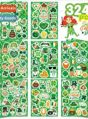 Cartoon St. Patricks Day Handbook Stickers Irish Festival Sh