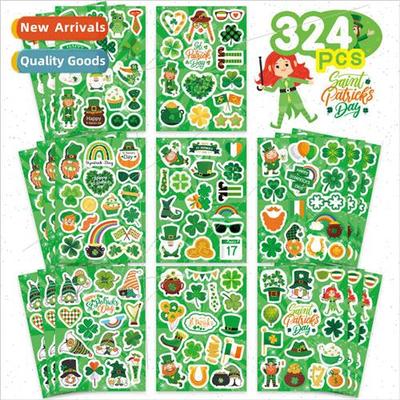Cartoon St. Patricks Day Handbook Stickers Irish Festival Sh