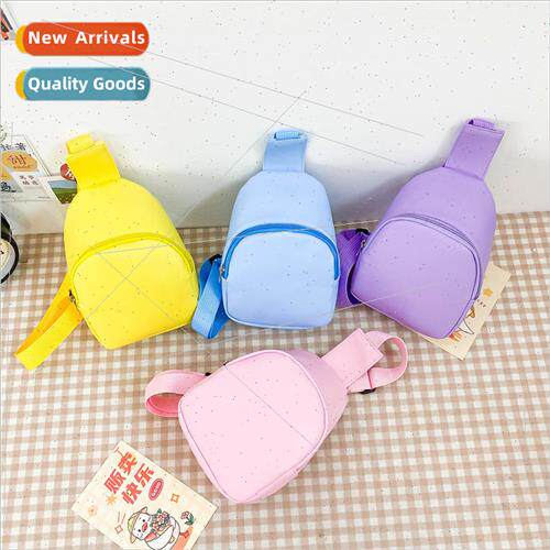 Solid color fashion leisure Korean cute cartoon shoulder bag