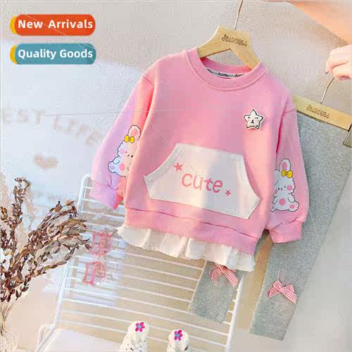Girls fall suit suit new fall baby long-sleeved top pants Ko
