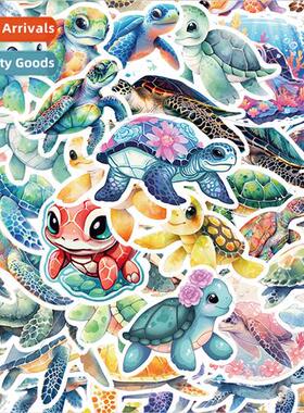 50 Pieces-Cartoon Marine Animals Turtle Graffiti Stickers Gu