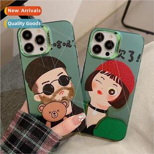 Cartoon cool couple 适用 iPhone 13Pro phone case 12/11 Apple