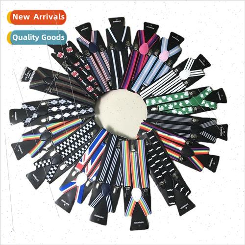 Backpack straps 适用 men and women available striped flag el