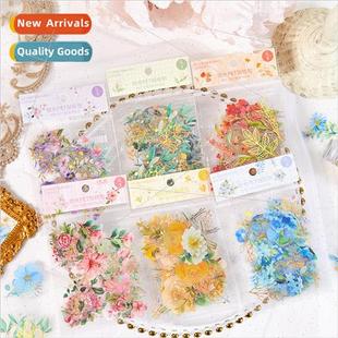 Wanderlust Series Creative PET and Pack Flowers Plan Sticker