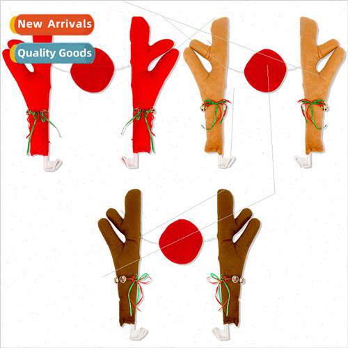 New Christmas decorations car decorations elk antlers set of