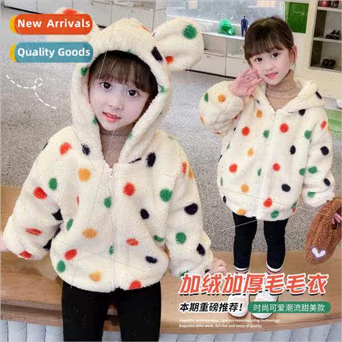 Girls jackets fall and winter  new 适用eign- winter lamb woo