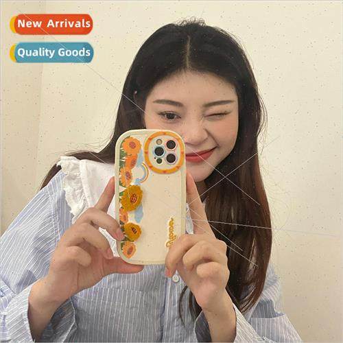 Summer ins embroidery sunflower 适用 iPhone 13 new 11Pro Max