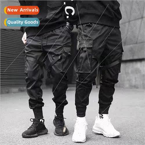 Hong Kong youth drawstring pants male functional tactical pa