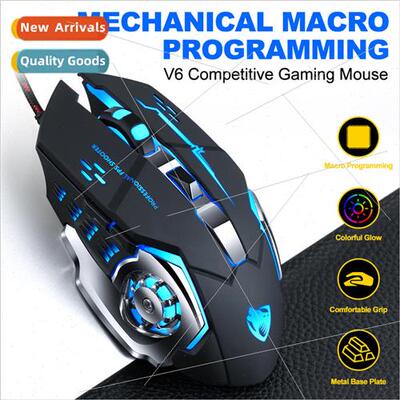 Thunder Wolf V6 English  of the mechanical game wired mouse
