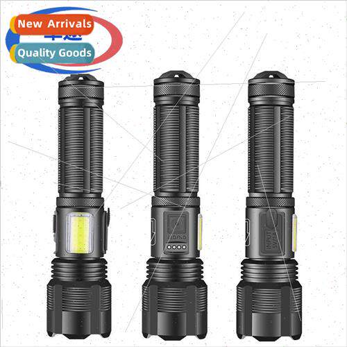 XHP50 flashlight USB charging strong light zoom power displa