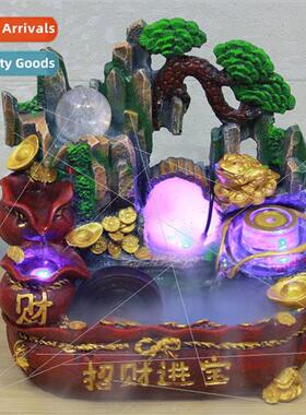 Wigwam flowing water fountain fish pond fish tank bonsai hum