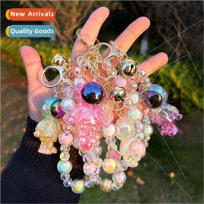 Gradient acrylic astronaut keychain pendant cartoon creative