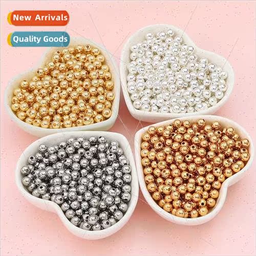 Color preservation 14K gold clad beads loose beads white gol