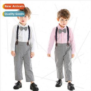 suit British cotton long bow sleeved lapel Childrens boys