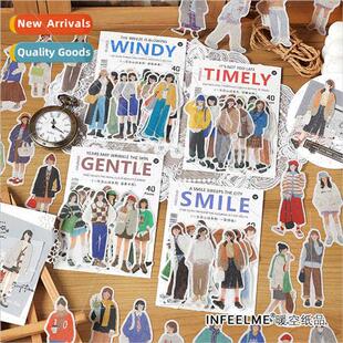 Ten thousand times heartbeat Japanese paper sticker pack Kor