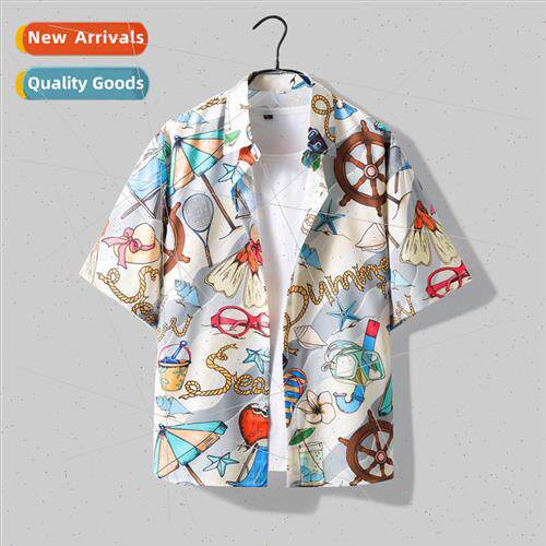 Hong Kong  quick-drying beach floral shirt mens vacation cou