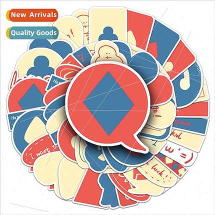 50 dialog box graffiti heart square English waterproof decor