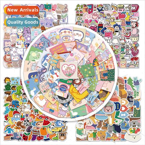 50/90 pcs of a variety of cartoon ins  cartoon bear stickers