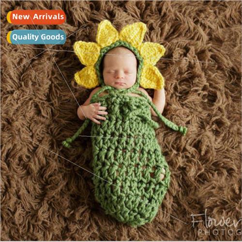 New baby sleeping bag modeling clothes childrens knitted hat