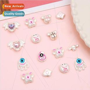 Pink girl alloy drip oil accessories diy jewelry materials h