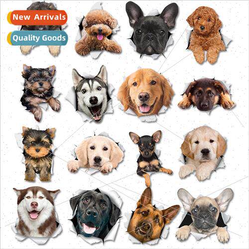 3D stickers scratch stickers realistic puppy decorative stic