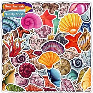 watercolor ocean stickers pcs wate doodle shell series