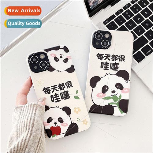 Cute text bamboo panda 适用 iPhone 13promax phone case Apple