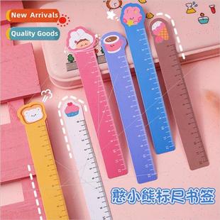 Cartoon cute ruler bookmarks students creative drawing scale