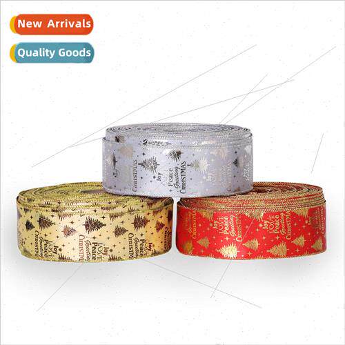 New 6.3CM Christmas Tree Ribbon Hanging Decoration Letter Pr