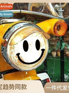 Section motorcycle headlight sticker aling coco smiley face