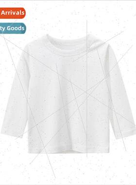 Spring and Autumn childrens bottoming shirt boys cotton roun