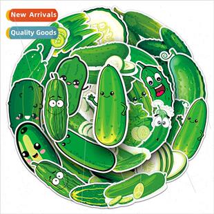 50 cucumber green cartoon vegetables food children doodle wa
