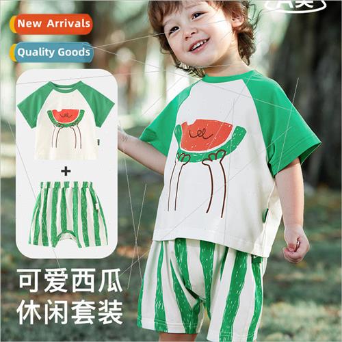 2023 summer new childrens suit boys baby short sleeves short