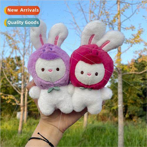 New cute head cover bunny plush keychain pendant doll holida