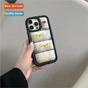 适用 iPhone15 pro max cartoon Pikachu phone case Apple 14/13
