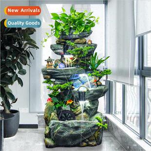 Large floor rockery fountain water living room office feng s