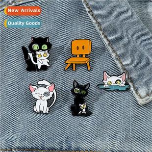 Bell Buds Journey Cartoon Minister Anime Brooch Cat Creative