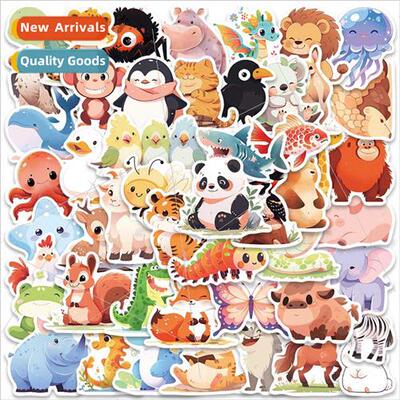 50 cartoon cute children animal illustration stickers laptop