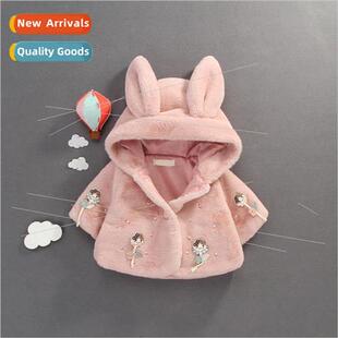 Winter infants and toddlers girls thickened wool sweater chi