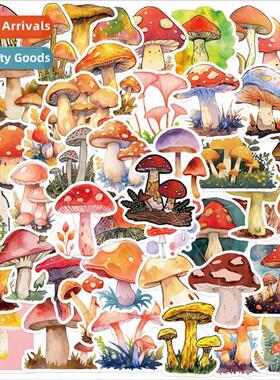 50 cartoon watercolor mushroom graffiti stickers guitar note
