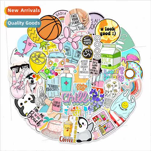 50 ins small fresh graffiti stickers tablet computer cell ph