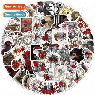 50 Steampunk Rose Graffiti Stickers Decoration ggage DIY Sti