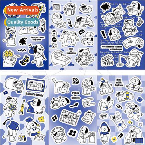 8 two small only daily goo card character stickers DIY handb
